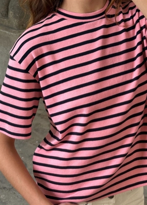 Mejse stripe tee Pink/Black Boii Studios 